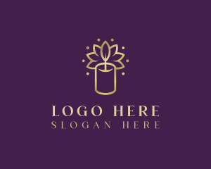 Scent - Spa Lotus Candle Relaxation logo design