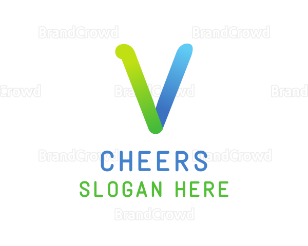 Colorful Letter V Logo