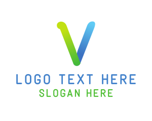 Letter V - Colorful Letter V logo design