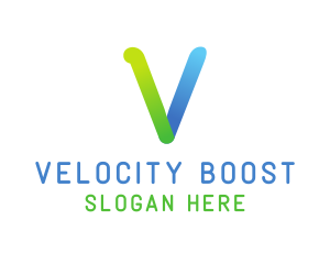 Colorful Letter V logo design