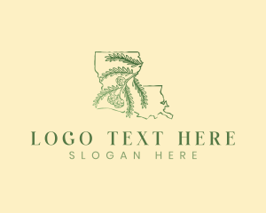 Map - Bald Cypress Louisiana logo design