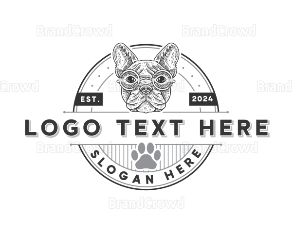 Bulldog Pet Dog Logo