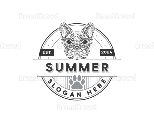 Bulldog Pet Dog Logo