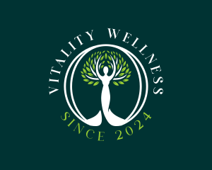 Nature Tree Wellness Meditation logo design