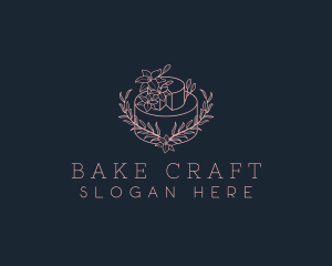 Wedding Floral Cake logo design