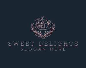 Wedding Floral Cake logo design