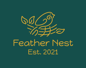 Gold Bird Nest  logo design