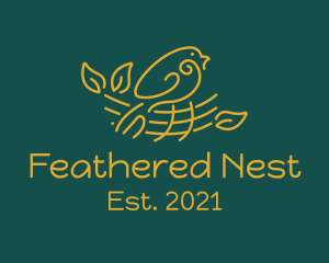 Gold Bird Nest  logo design
