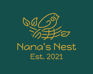 Gold Bird Nest  logo design