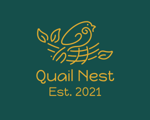 Gold Bird Nest  logo design