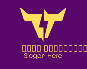 Yellow Lightning Horns Logo