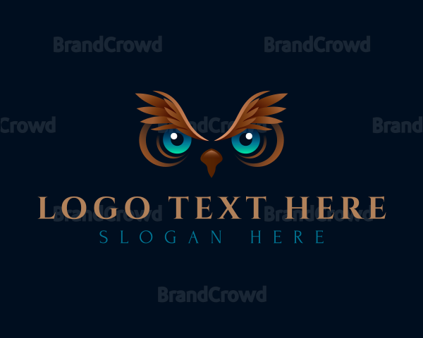 Bird Owl Eyes Logo