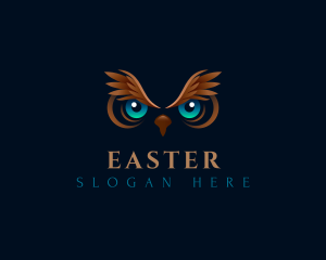 Hooter - Bird Owl Eyes logo design