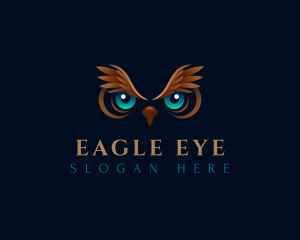 Bird Owl Eyes logo design