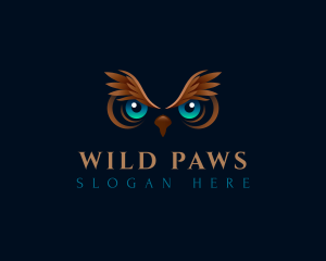 Bird Owl Eyes logo design