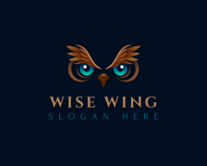 Bird Owl Eyes logo design