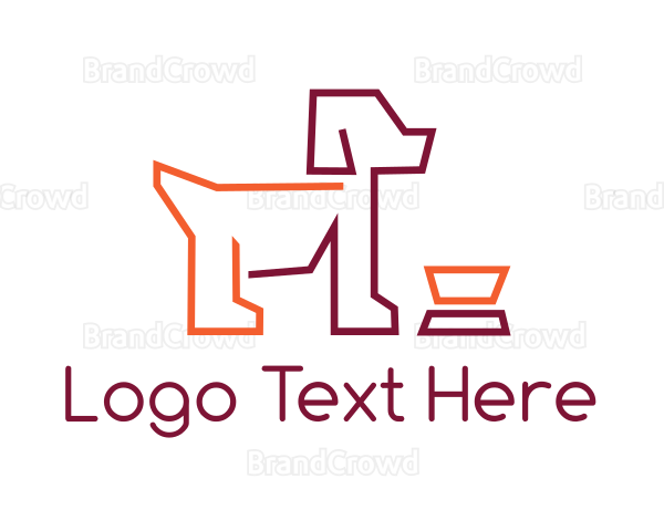 Dog Food Bowl Logo