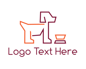 Pup - Dog Food Bowl logo design