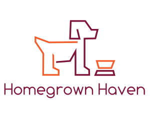 Domestic - Dog Food Bowl logo design