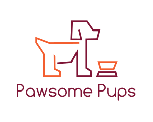 Dog Food Bowl logo design