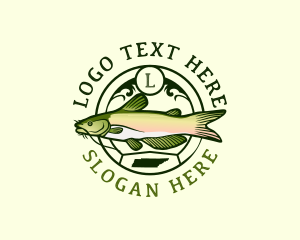 Map - Tennessee Catfish Fishing logo design