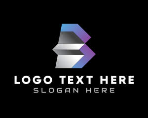 Web - 3D Business Letter B logo design
