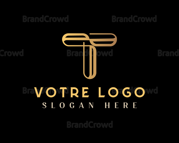 Luxury Modern Letter T Logo