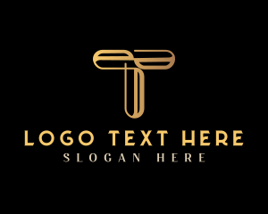 Bitcoin - Luxury Modern Letter T logo design