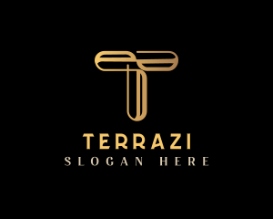 Luxury Modern Letter T logo design