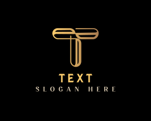 Luxury Modern Letter T logo design