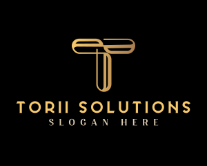 Luxury Modern Letter T logo design