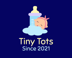 Sleeping Baby Bottle logo design