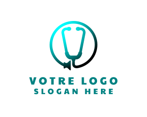 Medical Doctor Stethoscope Logo