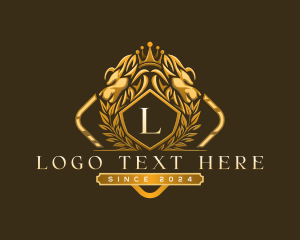 Assets - Lion Shield Crown logo design