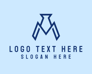 Letter Dm - Modern Geometric Letter M logo design