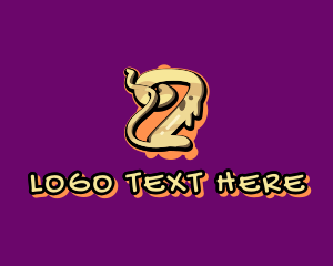 Mural Artist - Graffiti Art Letter Z logo design