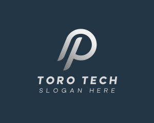 Tech Startup Consulting Letter P logo design