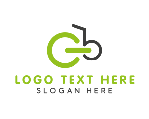 Text - Bicycle Power Button logo design