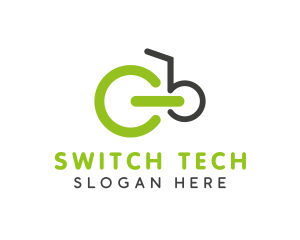 Switch - Bicycle Power Button logo design