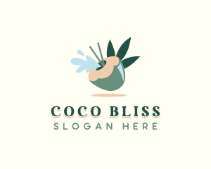 Coconut - Coconut Water Drink logo design