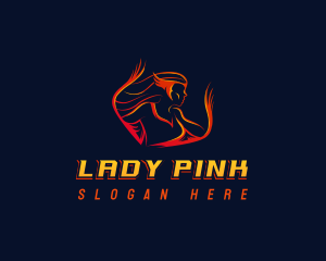 Lady Warrior Valkyrie logo design