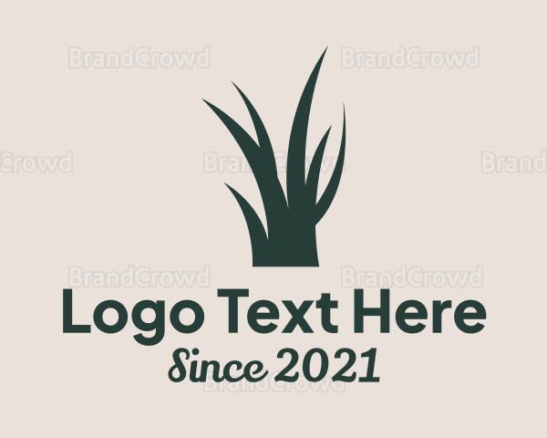Grass Plant Gardener Logo