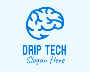 Blue Brain Hook logo design