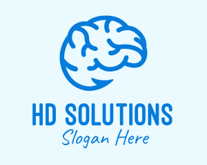 Blue Brain Hook logo design