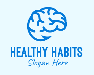 Blue Brain Hook logo design