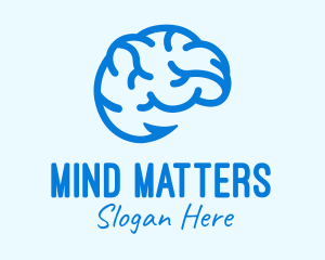 Neurology - Blue Brain Hook logo design
