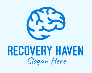 Addiction - Blue Brain Hook logo design