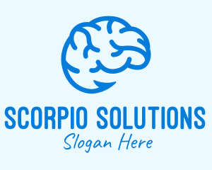 Blue Brain Hook logo design