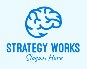 Blue Brain Hook logo design