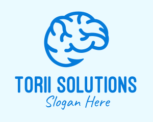 Blue Brain Hook logo design